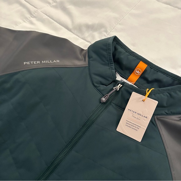 Peter Millar Merge Elite Hybrid Jacket | Men’s Medium | Green & Gray | New - Picture 2 of 4